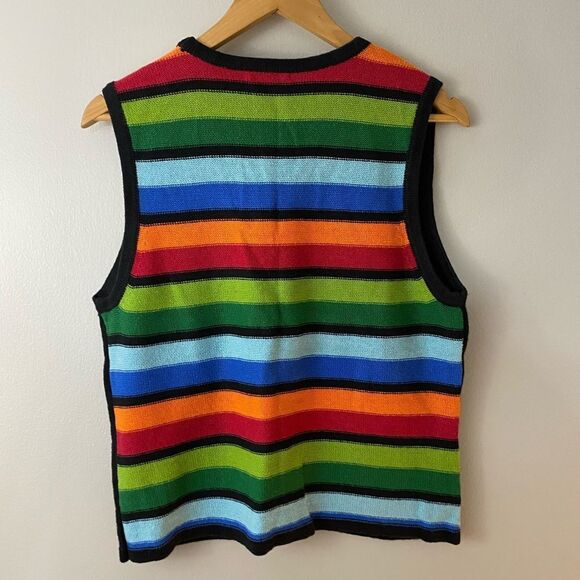 Vintage Westbound Women's M Black Christmas Sweater Vest Snowflake Pattern - Picture 6 of 8